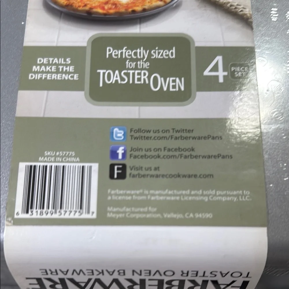 Farberware Gray Non-Stick Bakeware Set for Kitchen (FOR TOASTER OVEN)